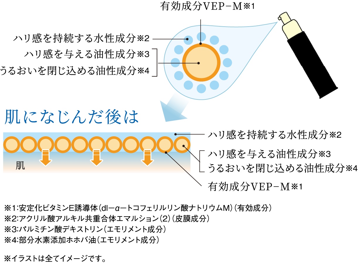 VEP−Mがつくりだすしなやかなハリ感