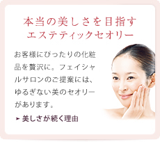 本当の美しさを目指す、エステティックセオリー