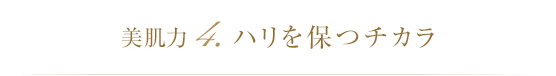 美肌力 4.ハリを保つチカラ