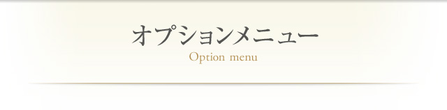 オプションメニュー