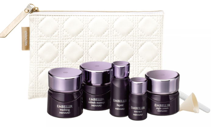 トラベルキット エンベリエ商品 ウオッシング 15g リフレッシュマッサージ 15g リクイド 15mL エクストラクト 8mL ナイトクリーム 4g