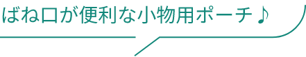 ばね口が便利な小物用ポーチ♪