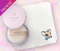 「金スマ ハンドタオル」と「TK ビューティキープ フェイスパウダー」